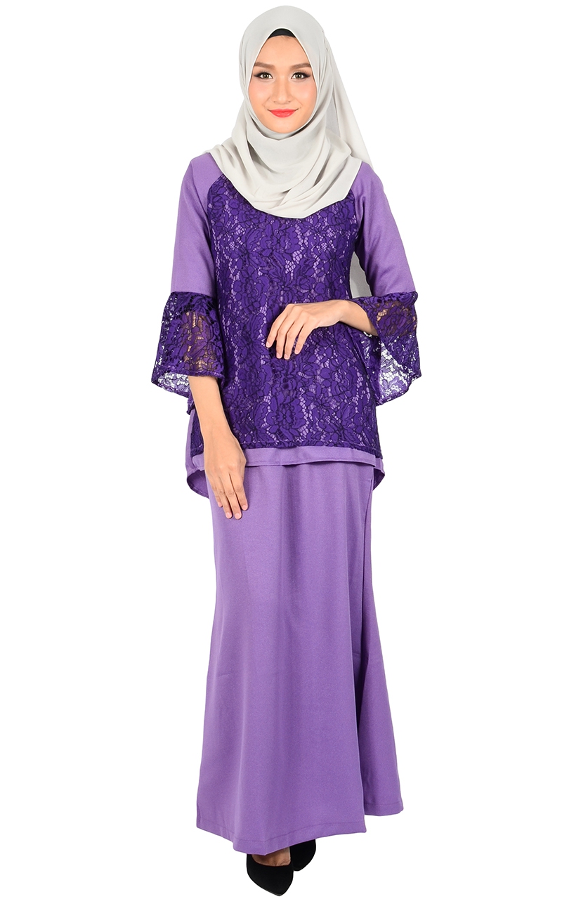 baju kurung purple lavender