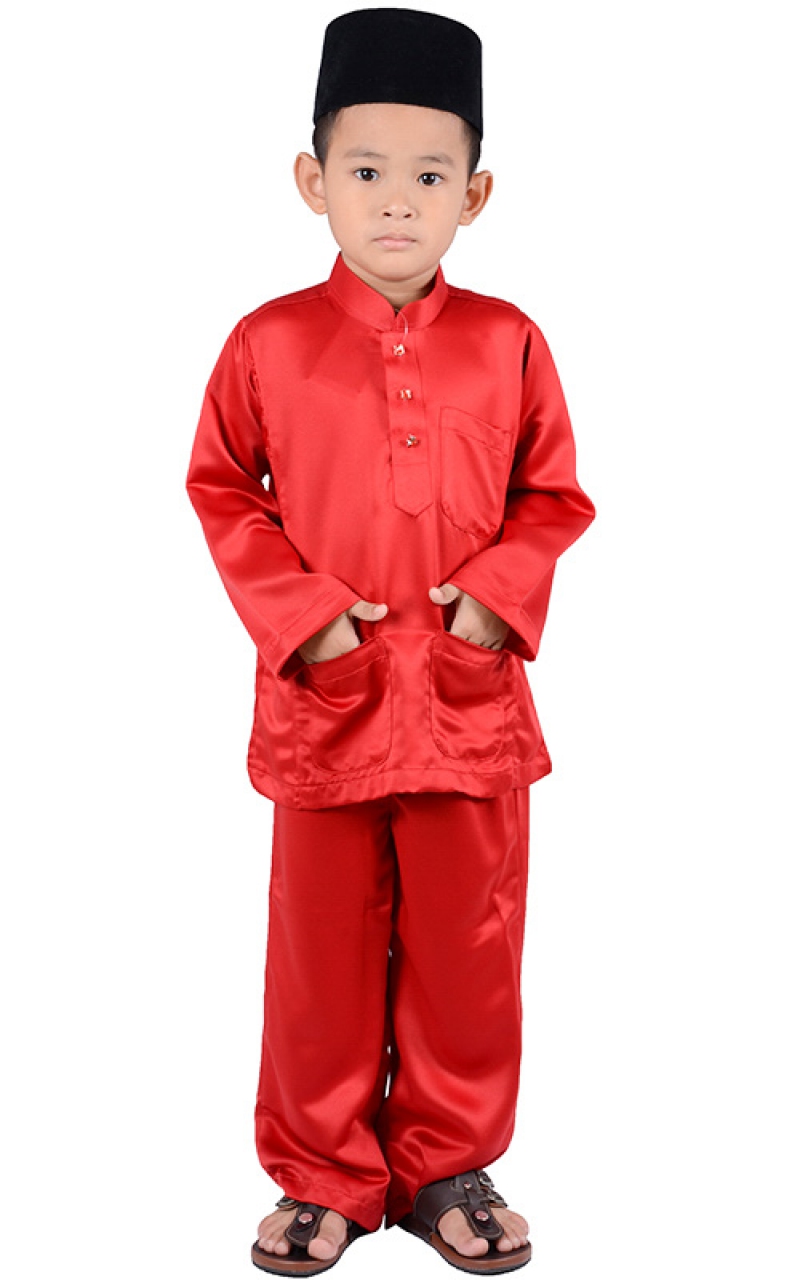 KIDS BAJU  MELAYU  RAYYAN DEEP RED Kids Baju  Melayu  Kids