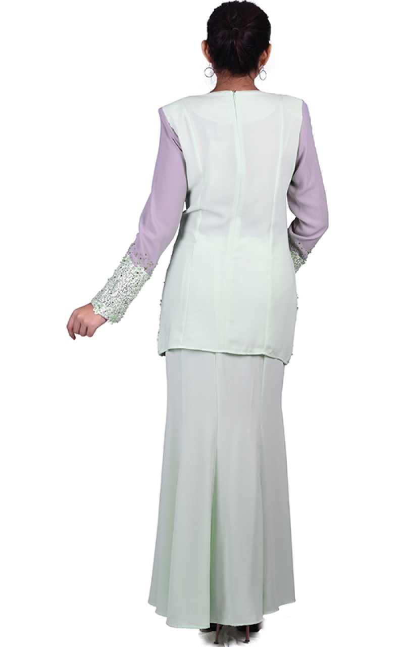  BAJU  KURUNG  MINI FEMINA LIGHT  GREEN  Baju  Kurung  Women