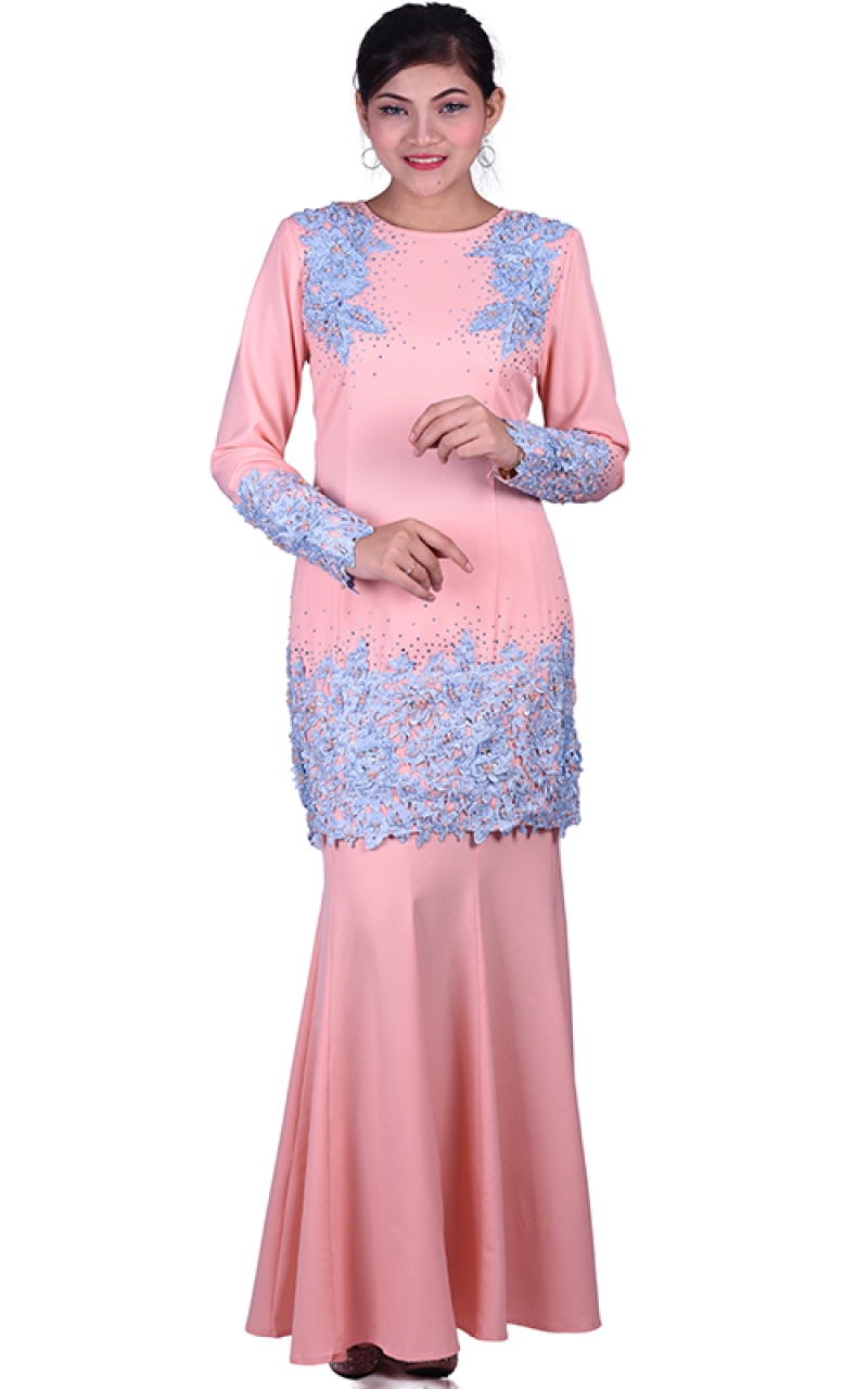  BAJU  KURUNG  MODEN  KAIF LIGHT SALMON Baju  Kurung  Women