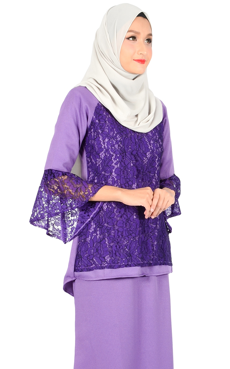 Baju Kurung Purple Lilac : Baju Raya 2020 | Kurung Moden Songket Prada