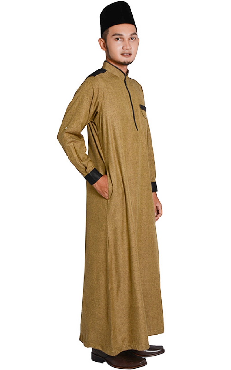  JUBAH  LELAKI RUSHDY GOLD Jubah  Arabic  Robe Men