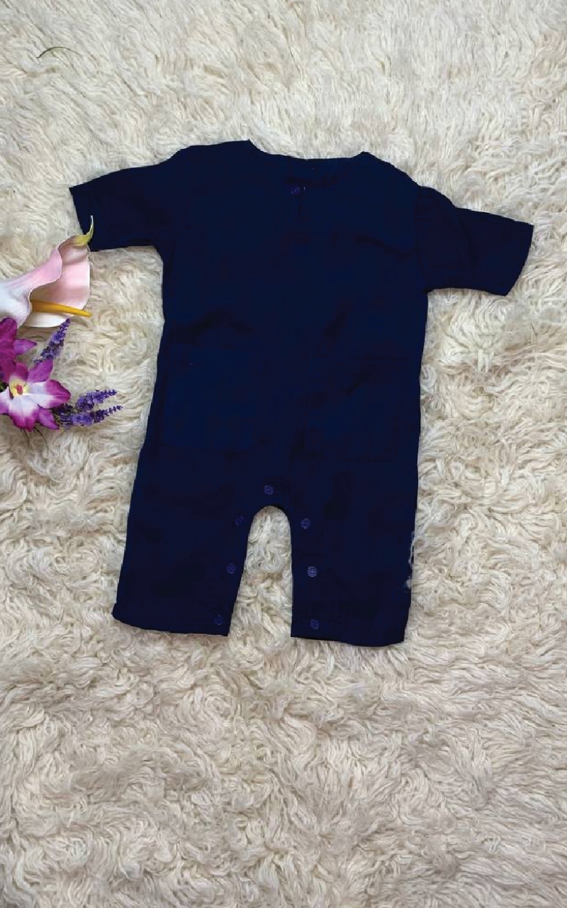WILLIAM BABY ROMPERS - NAVY BLUE
