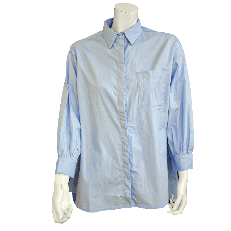 DELANEY FRONT BUTTON SHIRT BLUE