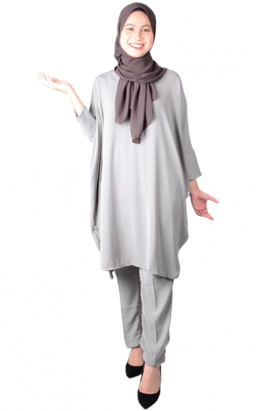 AIRELL JUBAH MODEN - GREY