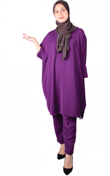 AIRELL JUBAH MODEN - PURPLE