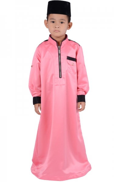 (FATHER & SON COLLECTION) KIDS JUBAH HESYAM - DEEP PINK