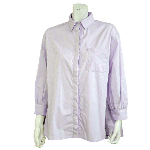 DELANEY FRONT BUTTON SHIRT SOFT PURPLE