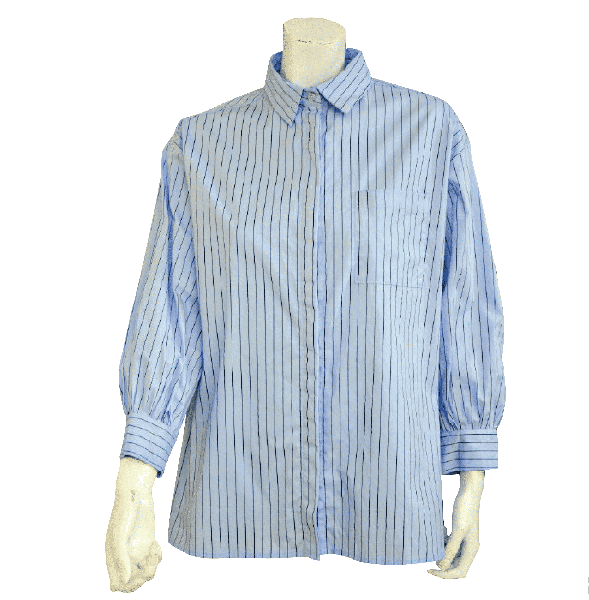 BRIGITTA FRONT BUTTON SHIRT - BLUE